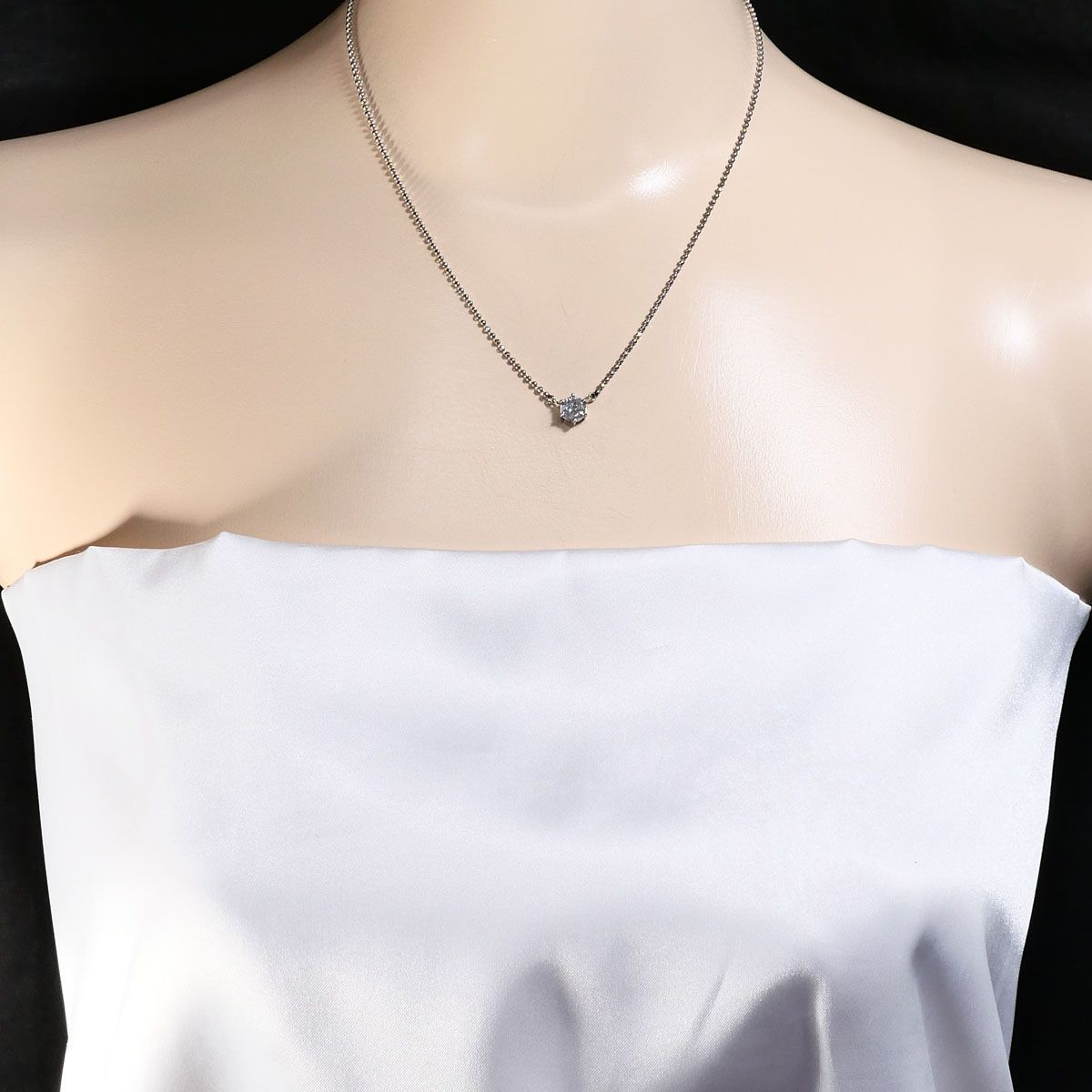 PT850/プラチナ ネックレス ダイヤモンド 1.007ct I1 鑑定書 総重量約