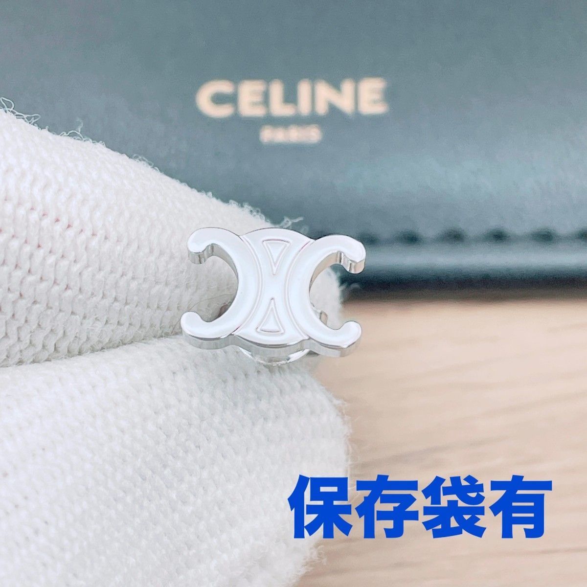 ◇セリーヌ◇新品仕上済 CELINE トリオンフ STT3265 ピアス 片耳用 シルバー 0.99g ブランド