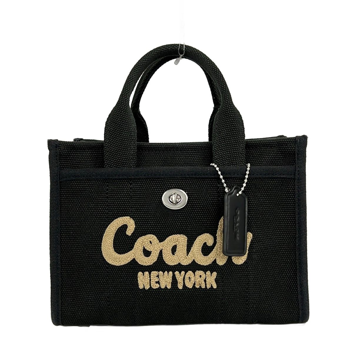 COACH(コーチ) トートバッグ カーゴ トート バッグ 20 CZ098 黒×ベージュ ミニバッグ