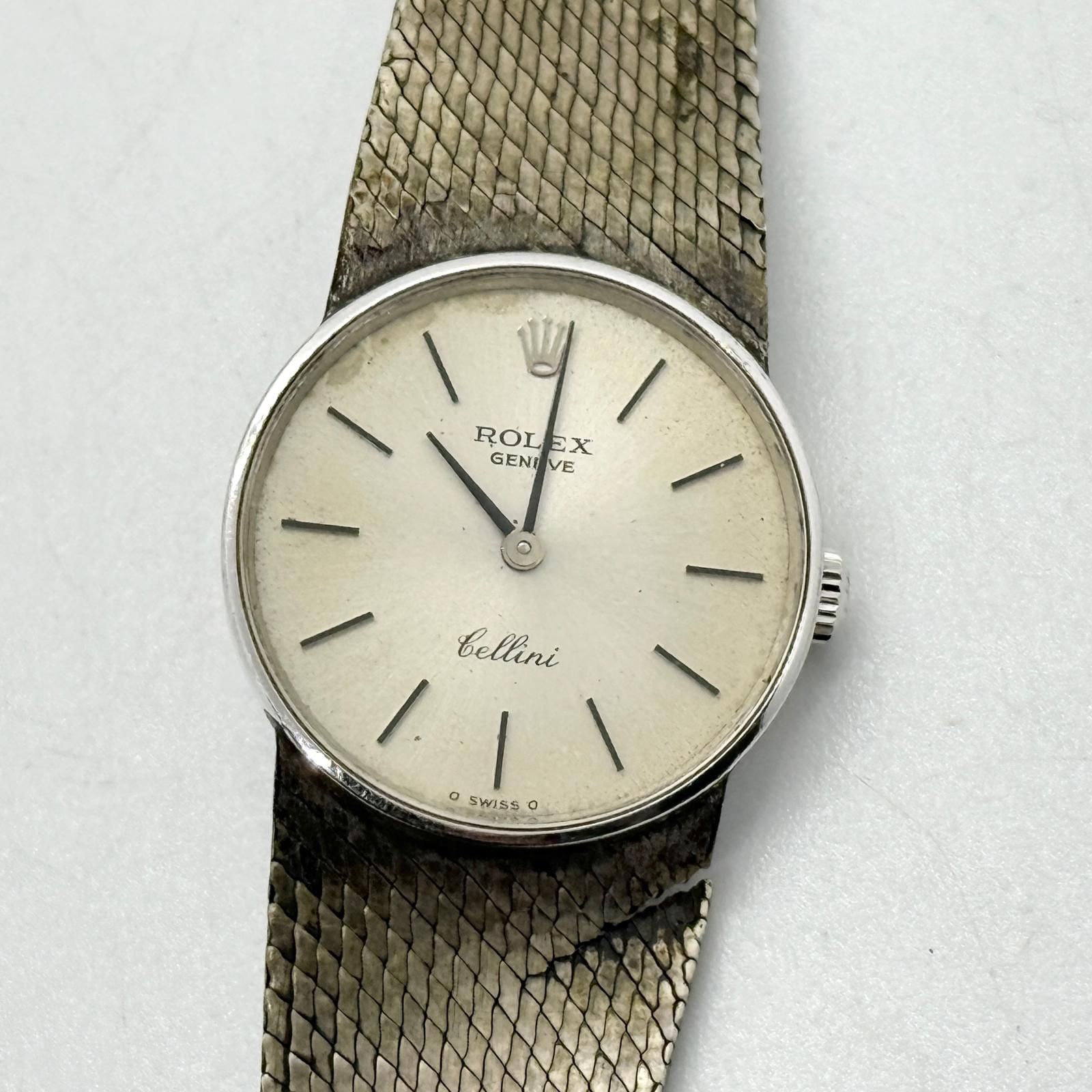 ROLEX ロレックス チェリーニ 750WG/SV 総重量約43.1g シルバー 手巻き レディース 腕時計 稼働品