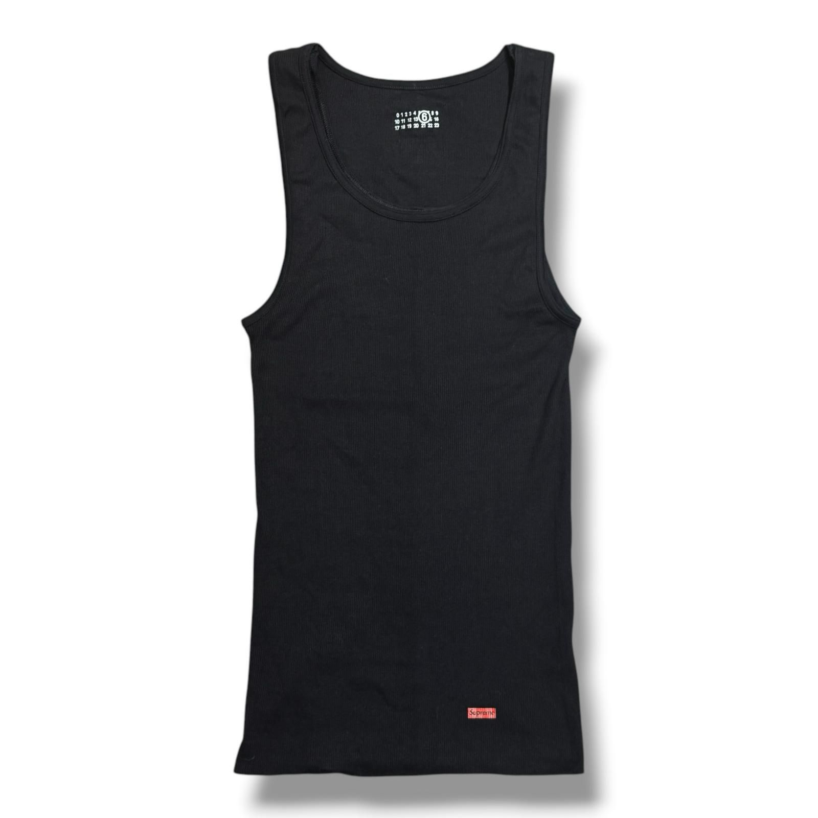 Supreme 24SS MM6 Maison Margiela Hanes Tagless Tank Top レイヤード タンクトップ シュプリーム ブラック L （18850M）