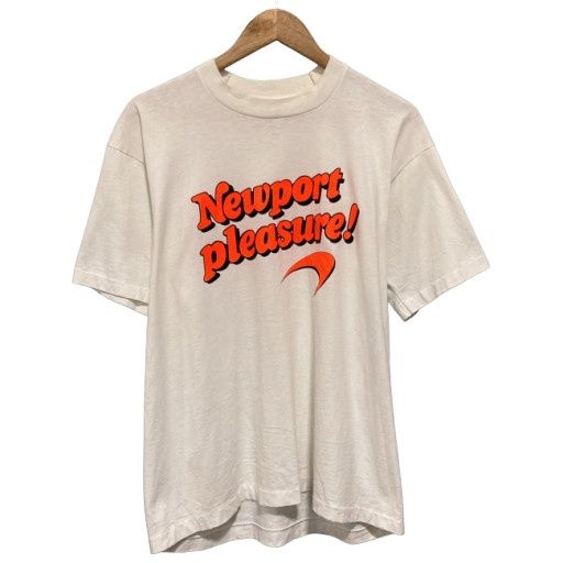 【中古】　FRUIT OF THE LOOM　Tシャツ　90s vintage　90年代　OLD　半袖　トップス　クルーネック　Newport　プリント　USA製　古着　/7309