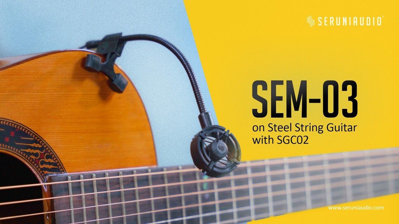 Seruniaudio / SEM-03 Microphone with Clip for Acoustic Guitar アコースティックギター用・外付け指向性マイク セット