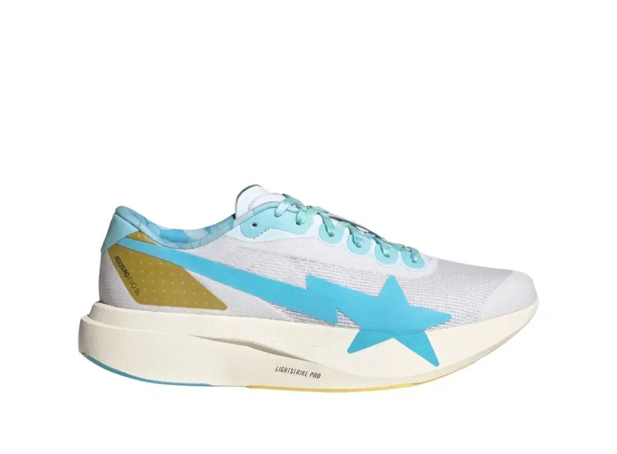 260 adidas x A BATHING APE アベイシングエイプ アディゼロ EVO SL コア 白 メタリック GOLD