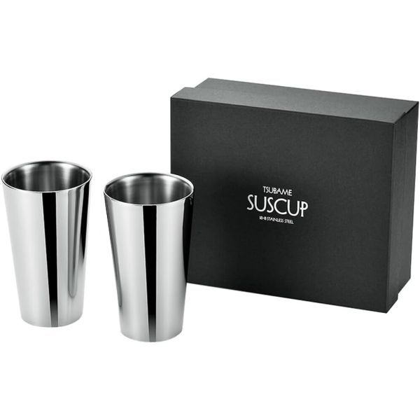 アサヒ SUSCUP サス2重ストレートカップ 250ml 2客セット 貼箱入 SCW-14-2P