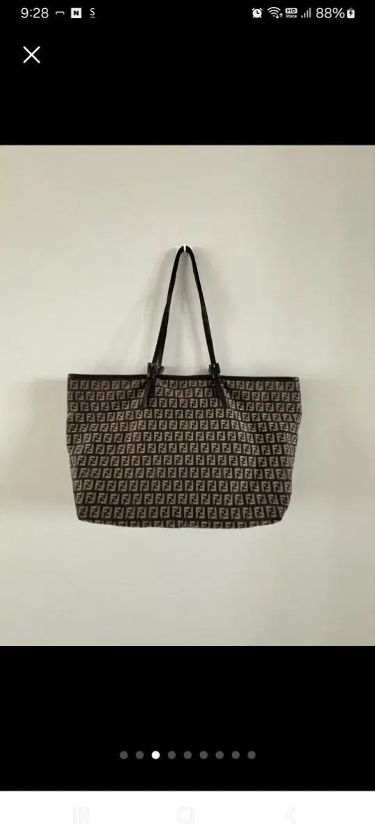 FENDI フェンディ ズッカ トゥー/ショルダーバッグ ブラウン