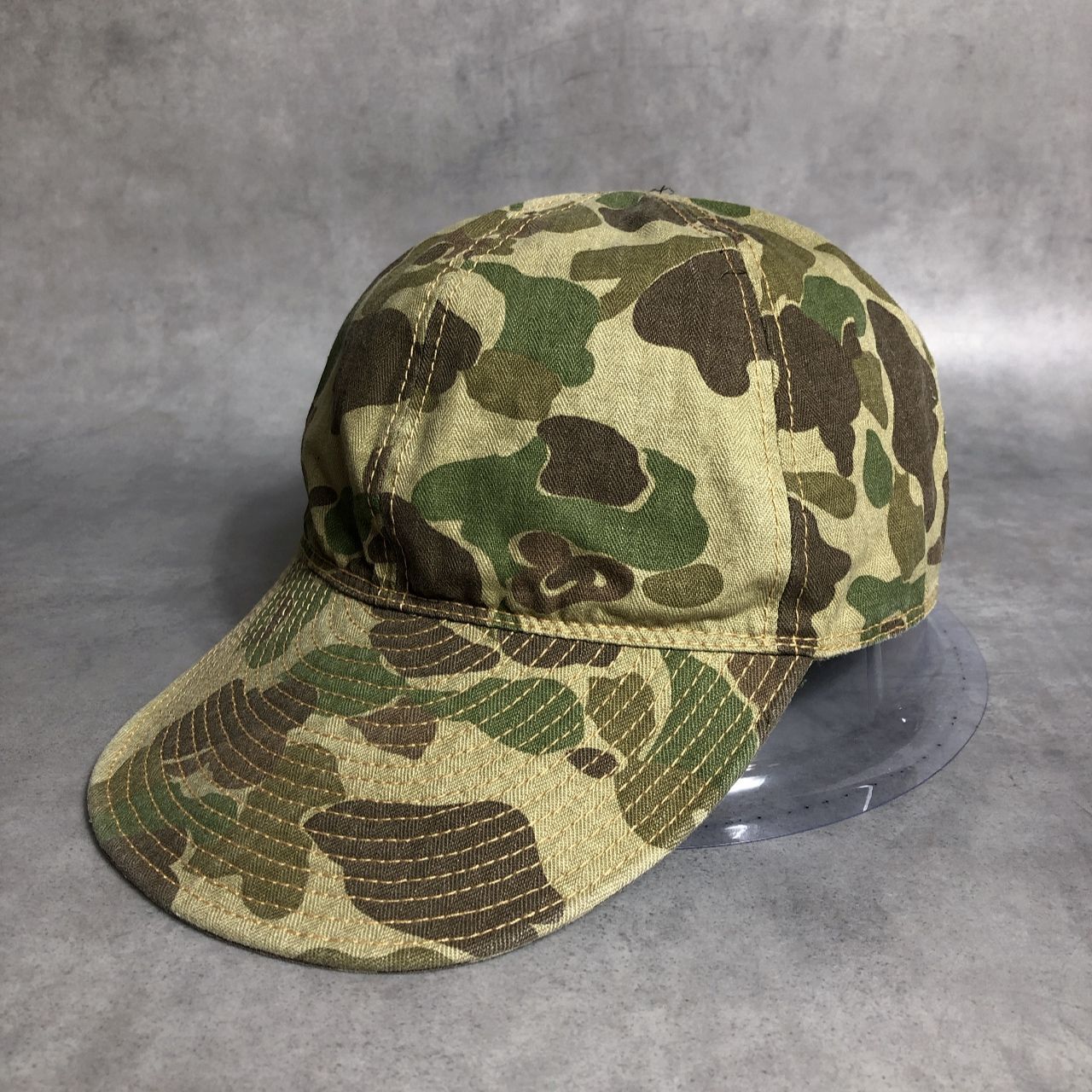 PQ529◇Kitzfitz : handmade camo cap◇ハンターカモ柄 ミリタリーキャップ ヴィンテージリメイク