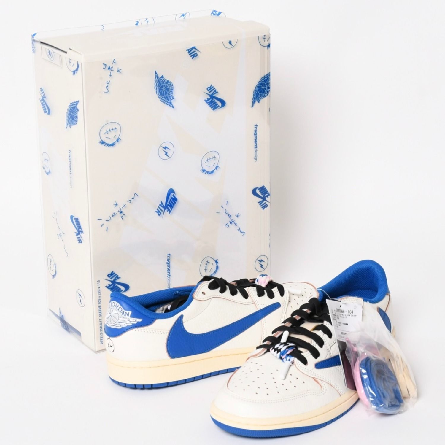 新品未使用 NIKE ナイキ × TRAVIS SCOTT × Fragment Design AIR JORDAN 1 LOW OG SP エアジョーダン1 ロウ DM7866 サイズ8.5 中古 4a004455
