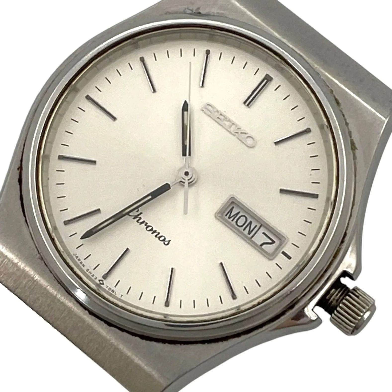 【稼動品】SEIKO クロノス クォーツ 腕時計 5H23-7020 新品電池 SEIKO セイコー クロノス Chronos 腕時計 新品電池 メンズ 稼働 稼働