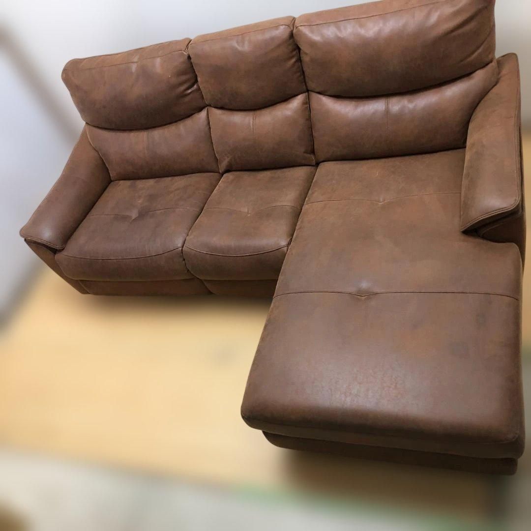 関家具 RELAX FORM ELDORA エルドラ 電動リクライニングソファ レザーテックス カウチソファ シェーズロング 3人掛け L字ソファ リラックスフォーム BM6217 高級ソファ 113051-010