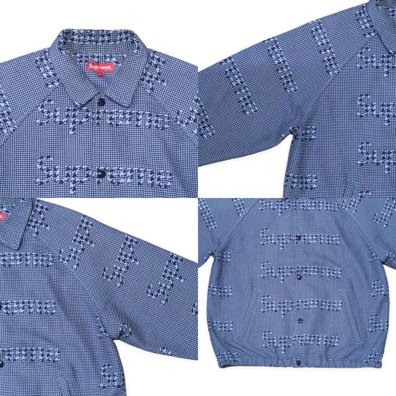 Supreme シュプリーム 20AW Houndstooth Logos Snap Front Jacket ロゴ
