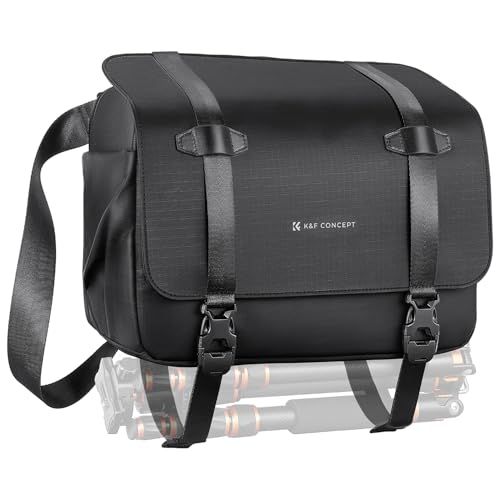 K&F Concept カメラバッグ ショルダーバッグ カメラショルダーバッグ おしゃれ 一眼レフカメラバッグ 10L 仕切り付き 防水 軽量 手提げ/ショルダー カメラケース カメラアクセサリー/小物入れ収納用バッグ 旅行/出張/アウトドア 97aa0a47