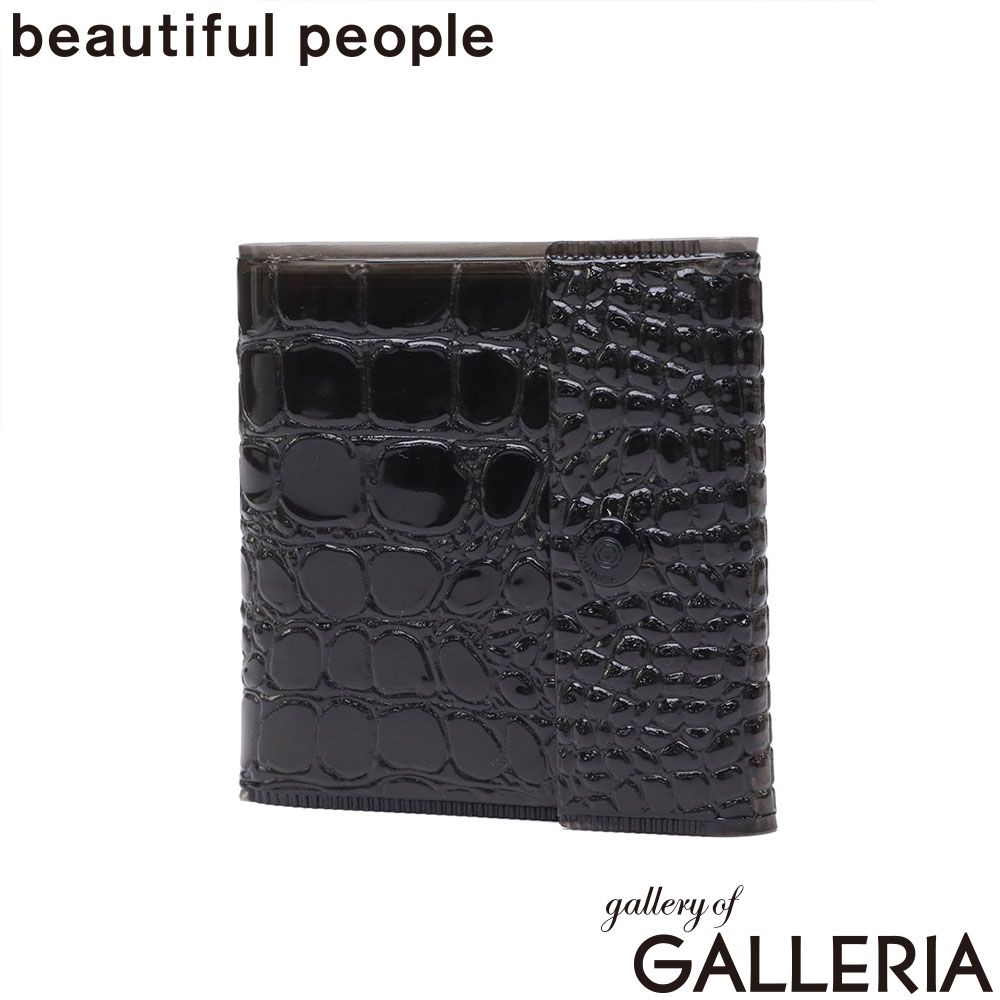 ビューティフルピープル 財布 レディース メンズ beautiful people 三つ折り財布 ブランド 小さめ コンパクト ミニ財布 かわいい nothing to hide vinyl card wallet 512001 deepblack