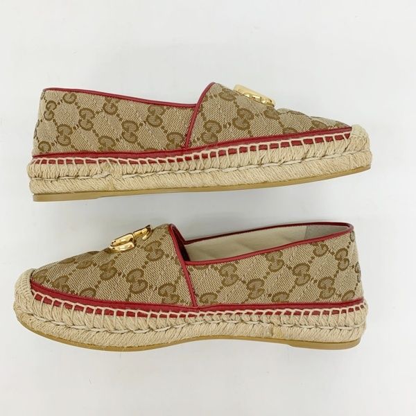 GUCCI グッチ GGキルティング キャンバス エスパドリーユ シューズ