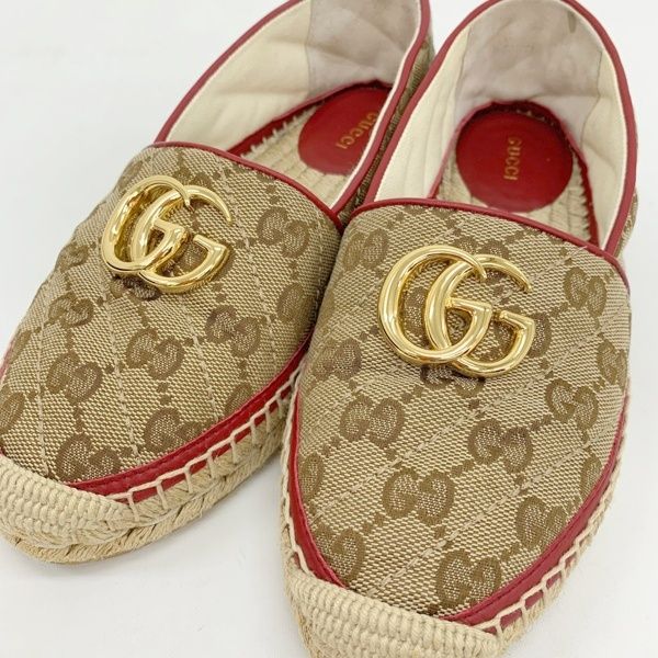 GUCCI グッチ GGキルティング キャンバス エスパドリーユ シューズ