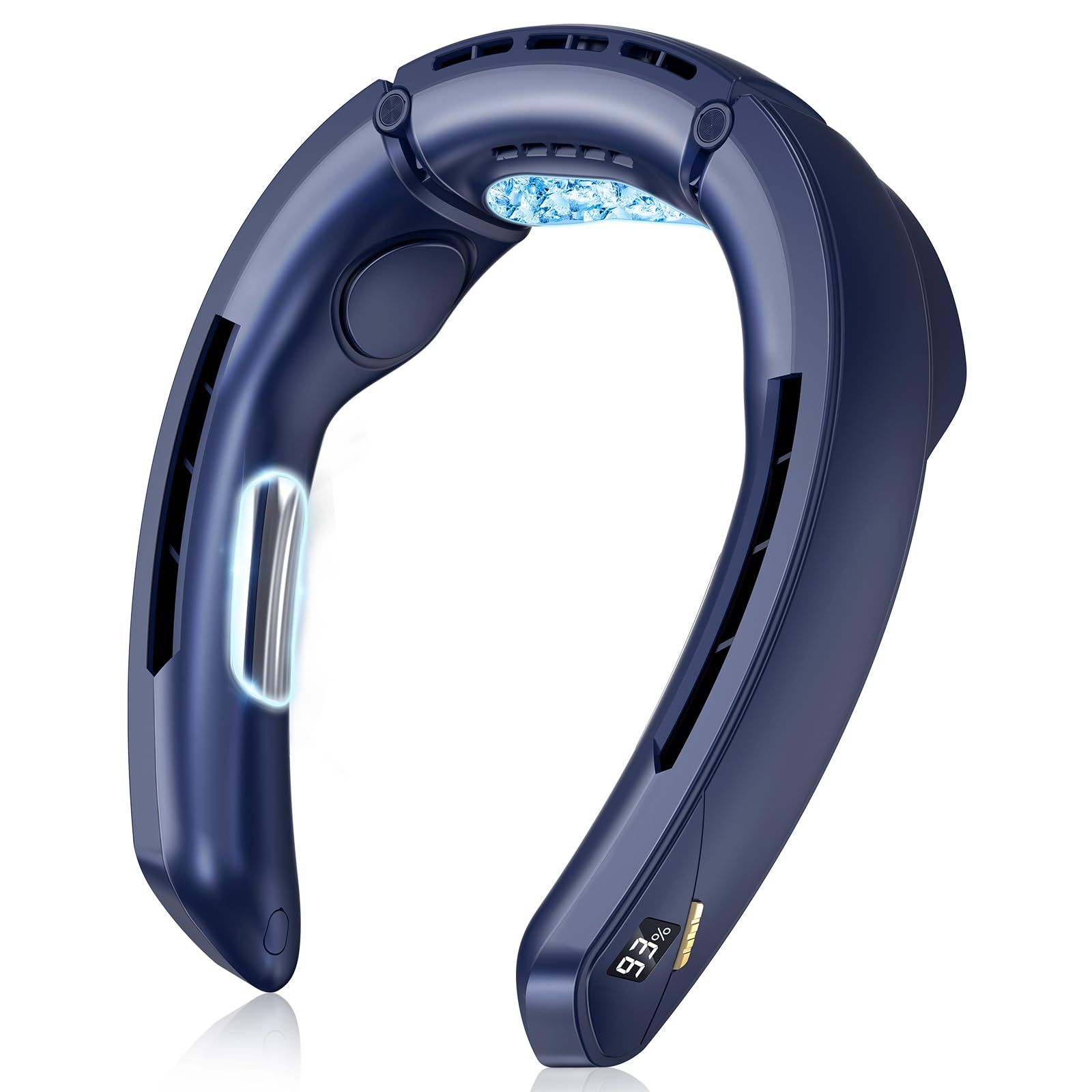 YOIIYO ネッククーラー 冷却プレート 首掛け扇風機 ネックファン 100段階風量調節 4000mAh大容量バッテリー 扇風機 羽なし 急速充電 携帯扇風機 首掛けクーラー 首 冷却 冷やす ネッククーラー ペルチェ 軽量設計 スポーツ/ f95fd6a7