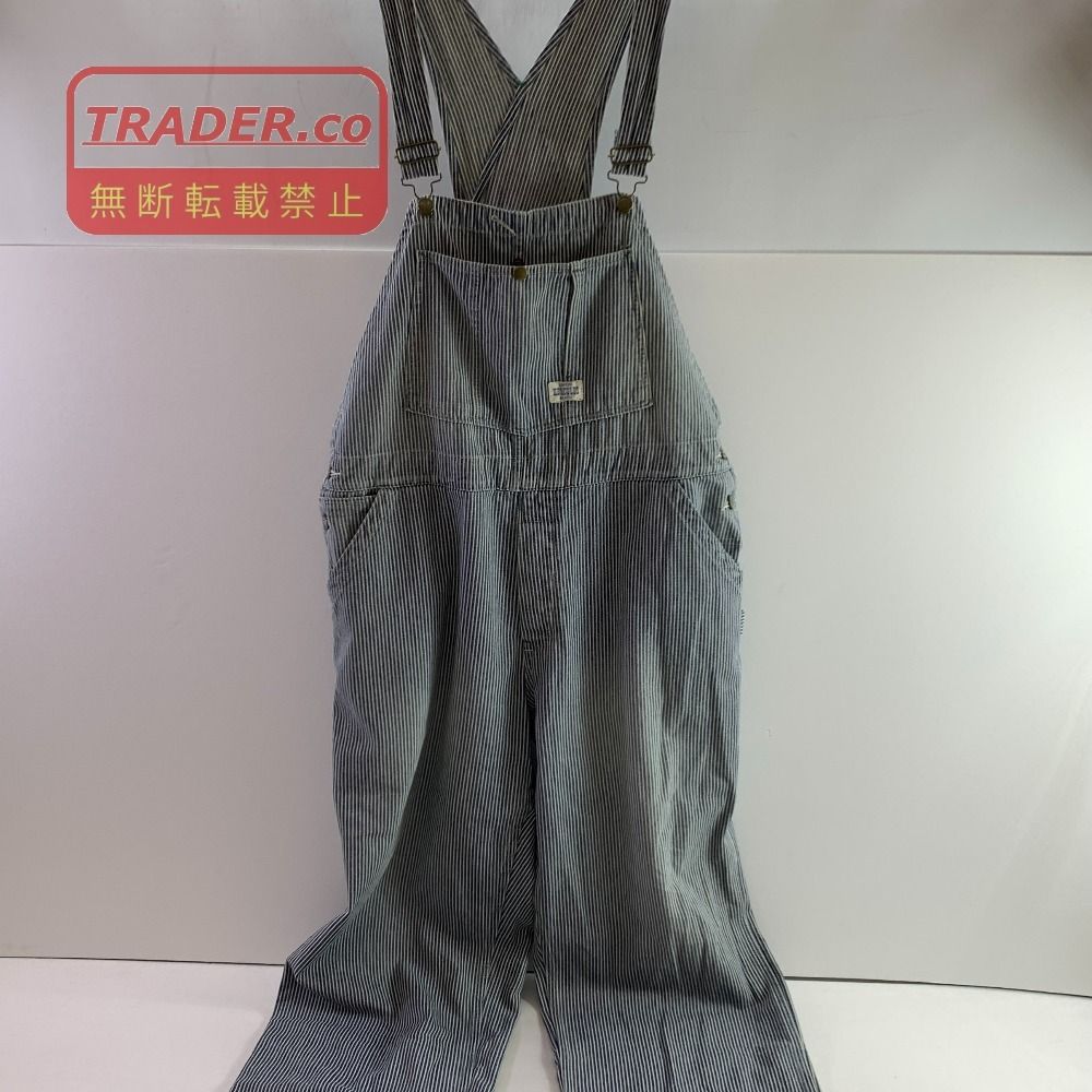 04w7257▽※【中古】UNION HERCULES MADE ユニオン ヘラクレス メイド 10oz デニム オーバーオール ノンウォッシュ by JOHNBULL ジョンブル HE261P11-010 34サイズ【八王子店】