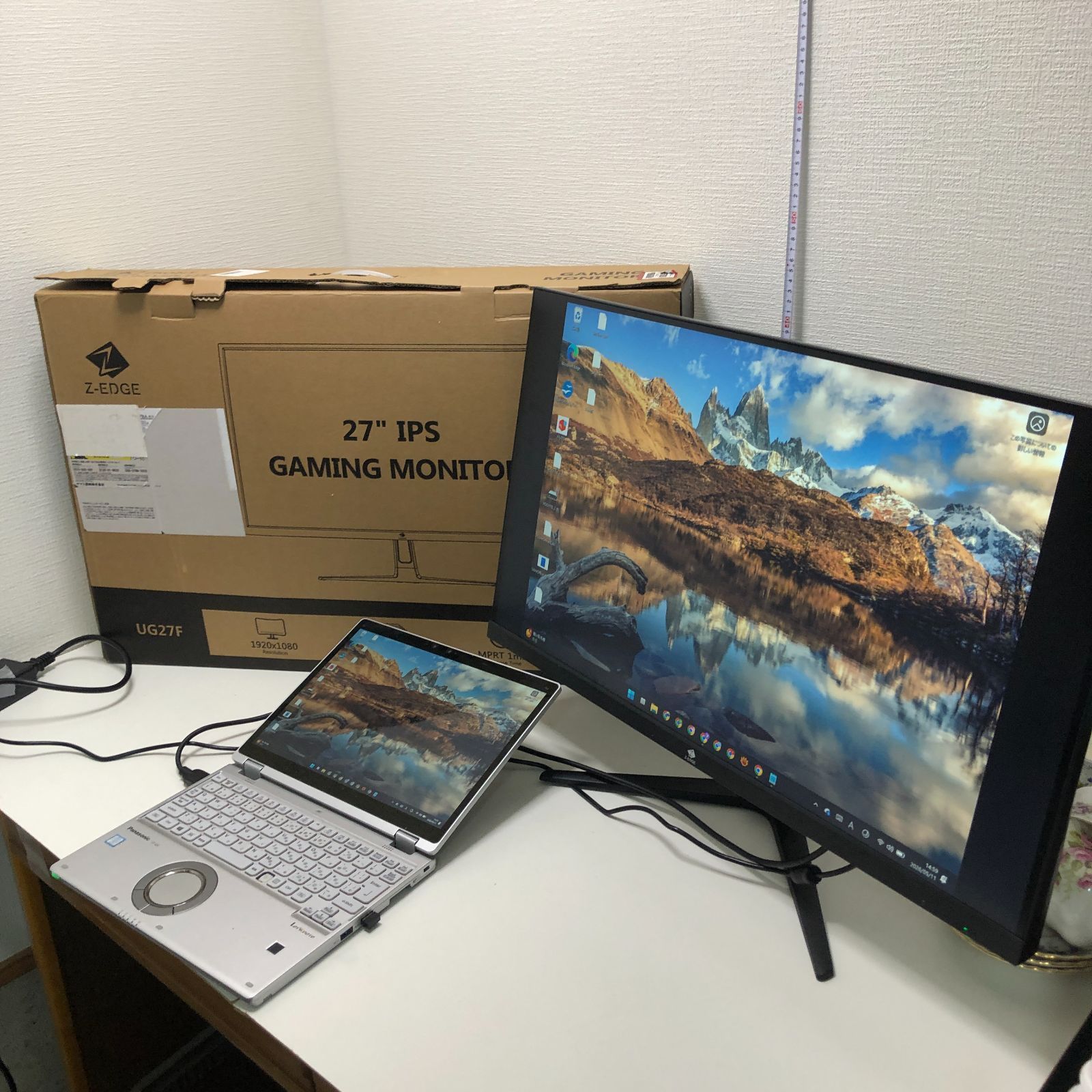 Z-EDGE UG27F 27型 IPSゲーミングモニター 165Hz FHD 1920×1080 HDMI DP対応 動作確認済 箱説明書付 PCモニター ディスプレイ ゲーム用 PS5 Switch対応b 260511-2-①