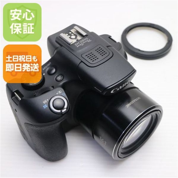 超美品 PowerShot SX60 HS ブラック 即日発送 デジカメ Canon 本体 土日祝発送OK 08000
