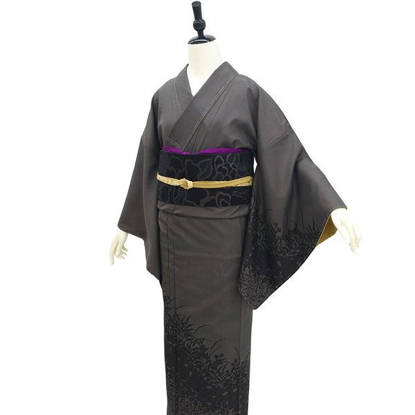 新古品】 大島紬 訪問着 着物 本場大島紬 染大島 未使用 正絹 袷 こげ 新古品】 大島紬 訪問着 着物 本場大島紬 染大島 未使用 正絹 袷 こげ