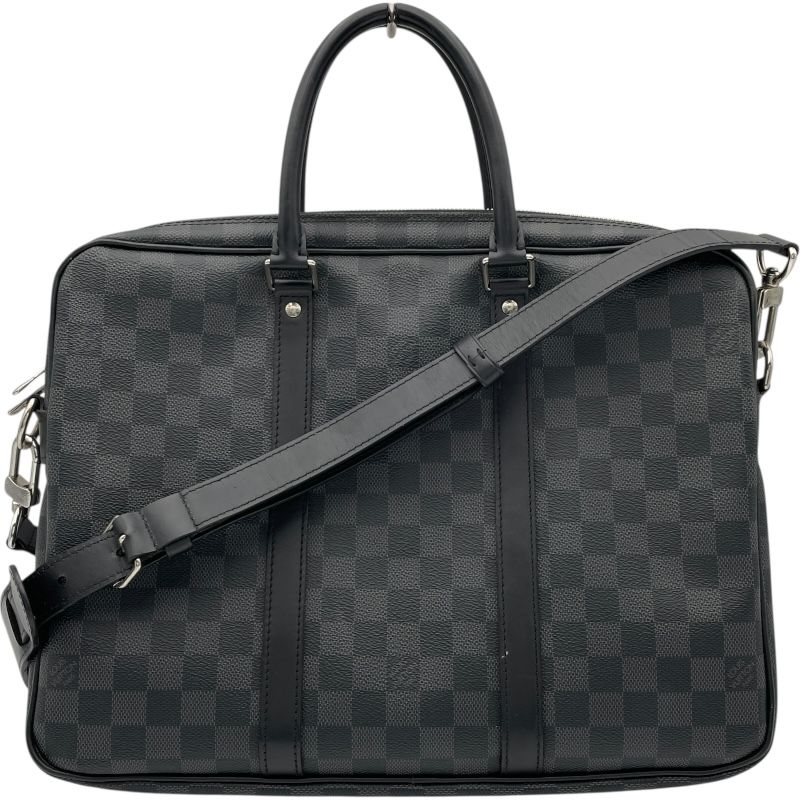 ルイ・ヴィトン LOUIS VUITTON ポルトドキュマン・ヴォワヤージュ N41125 グレー ダミエグラフィット メンズ ビジネスバッグ
