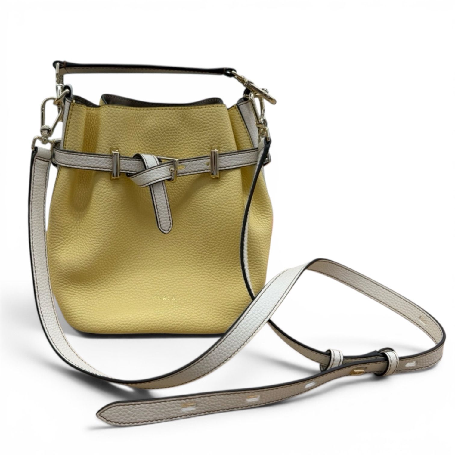 FURLA フルラ AURA MINI DRAWSTRING 巾着 2WAY ハンドバッグ ショルダーバッグ shoulder bag handbag キングラム[19]