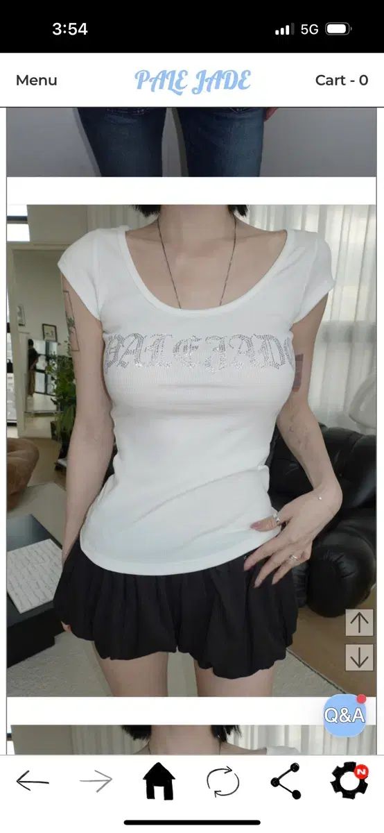 ペイルジェイド レトロ キュービック キャップ スリーブ Tシャツ 白