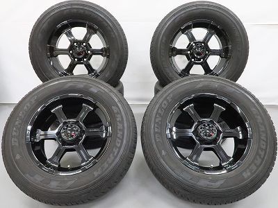 プラド ハイラックス サーフ 等に 4本 MKW MK-36 17インチ 8J +25 6H 139.7 ラジアル ダンロップ グラントレック AT25 265/65R17 ブラック