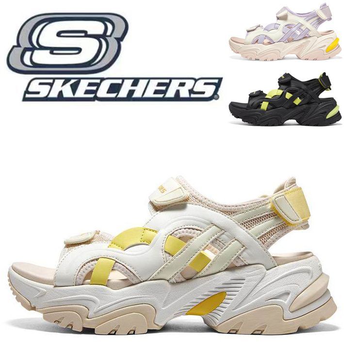 新品 箱あり Skechers スケッチャーズ レディース厚底スポーツサンダル ベルトストラップ付き幅広軽量新作 50 代におすすめ足が疲れにくい膝腰ラク軽く滑りにくい健康ウォーキング 疲れない大きいサイズ人気ブランド歩きやすい 119862
