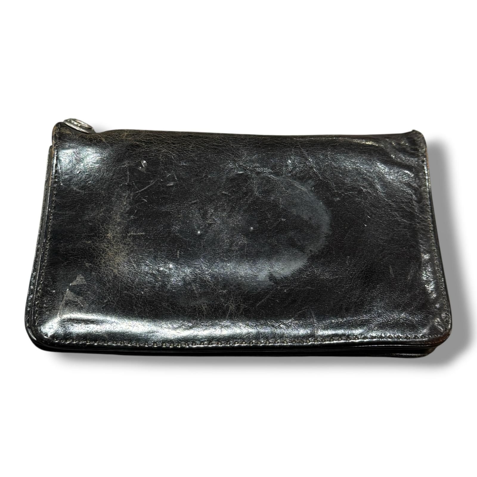CHROME HEARTS 1 ZIP HEART 1ジップ ハートボタン レザーウォレット