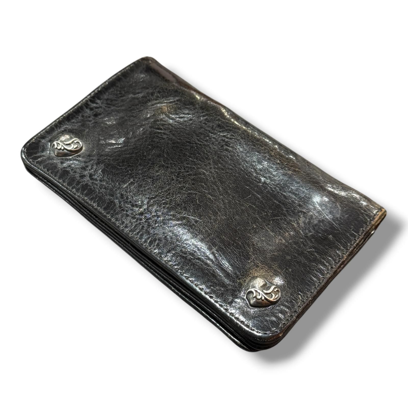 CHROME HEARTS 1 ZIP HEART 1ジップ ハートボタン レザーウォレット