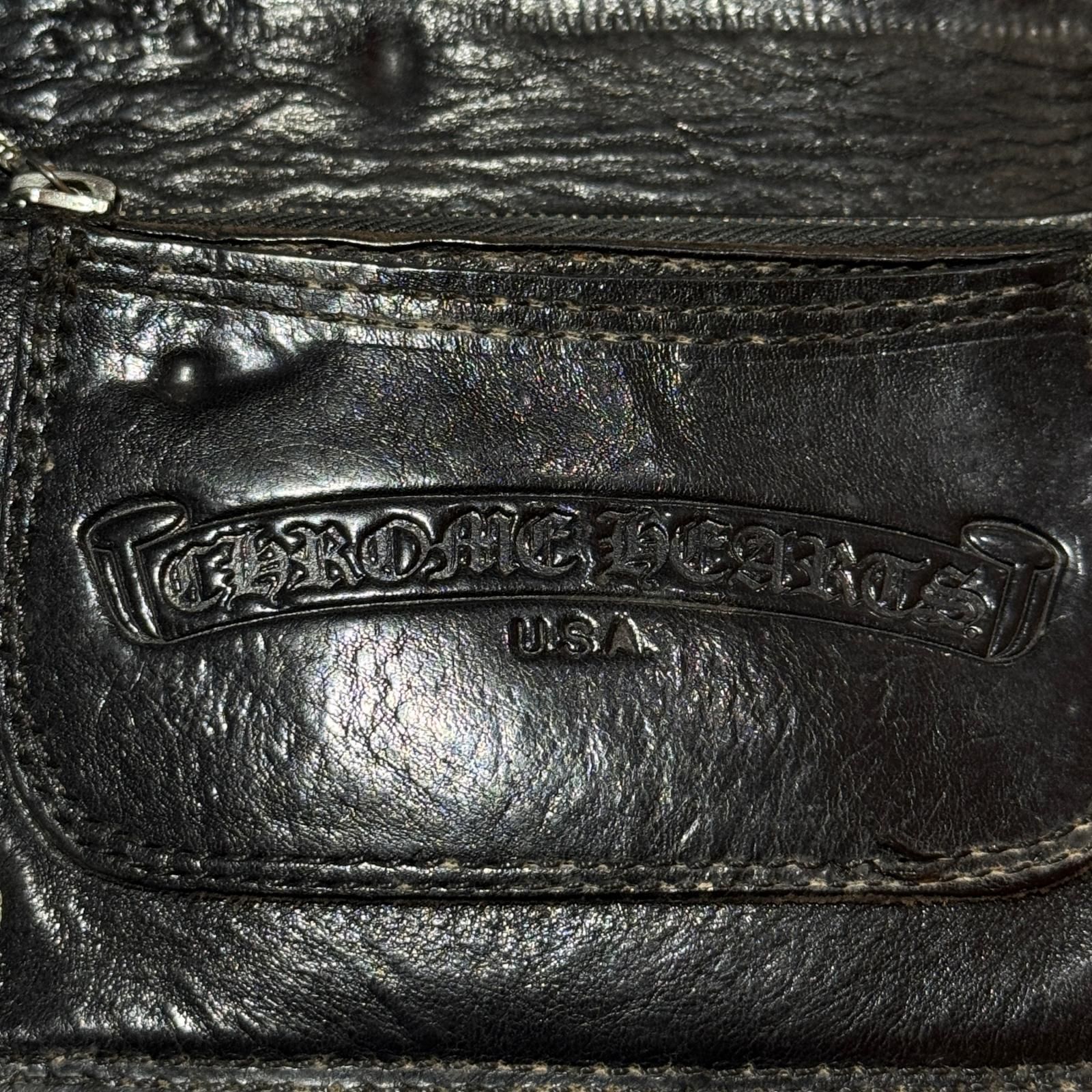 CHROME HEARTS 1 ZIP HEART 1ジップ ハートボタン レザーウォレット