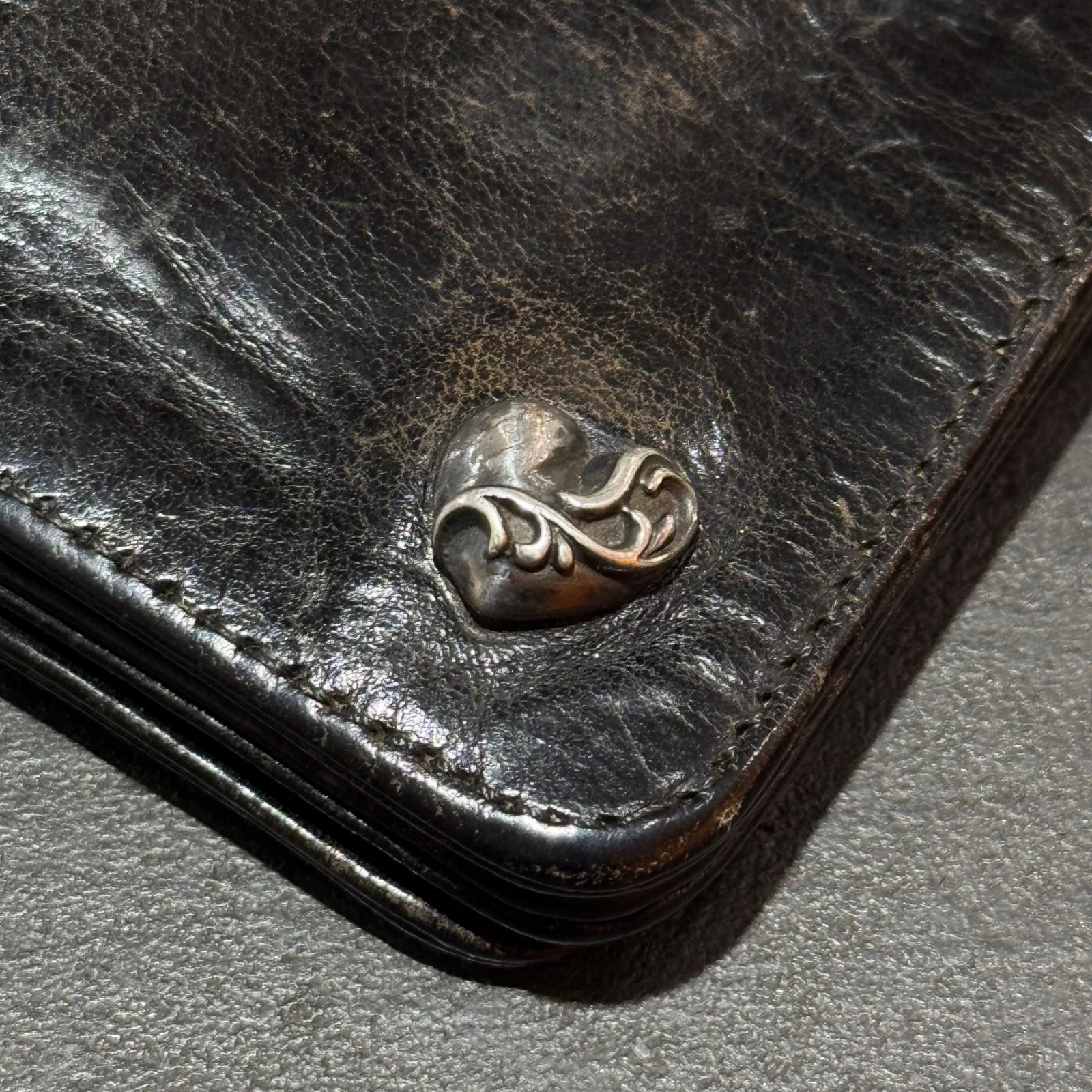 CHROME HEARTS 1 ZIP HEART 1ジップ ハートボタン レザーウォレット