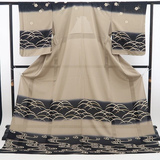 新品・夏付下げ訪問着】絽 池田重子 落款 露芝×流水 夏着物 正絹