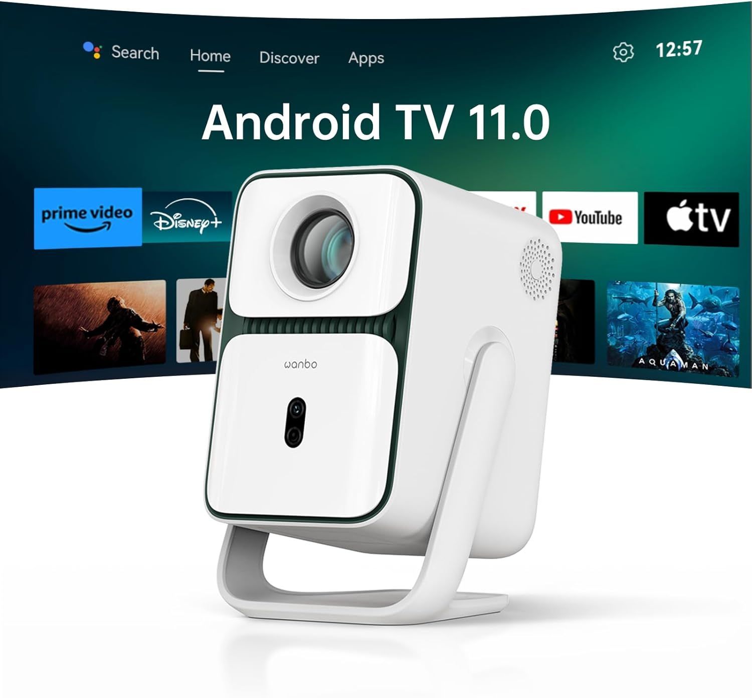 Wanbo T2 Ultra プロジェクター Android TV 11 / 500ANSI ++924699 X0019IH979