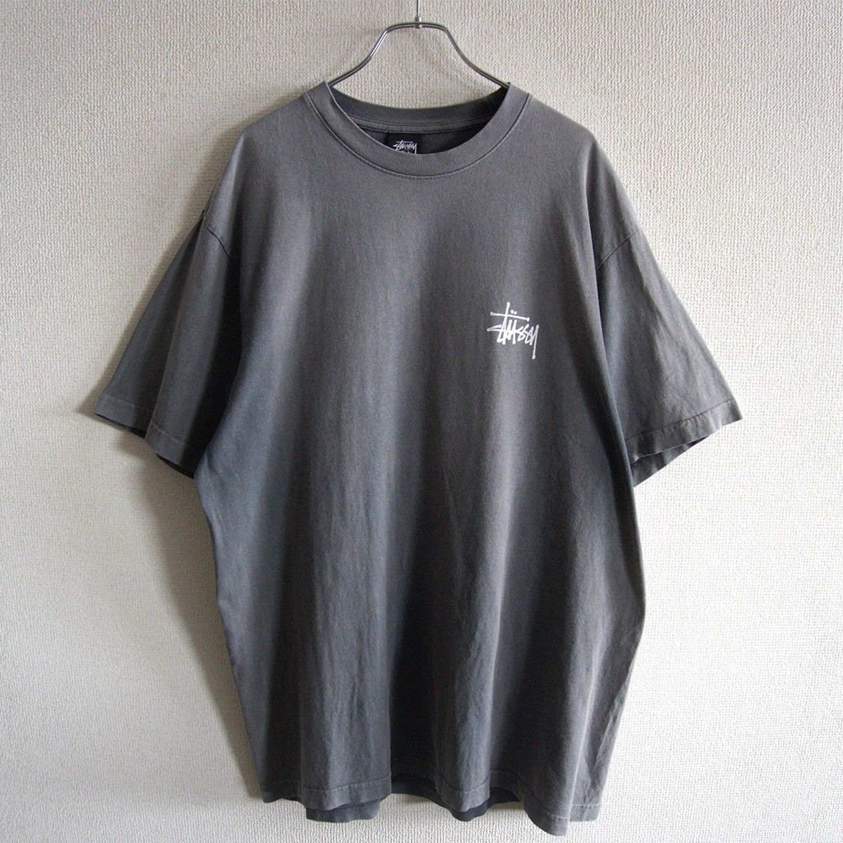 【USA製】STUSSY【両面プリント Tシャツ】L ステューシー ビッグシルエット オーバーサイズ 古着 黒タグ 復刻 26060802