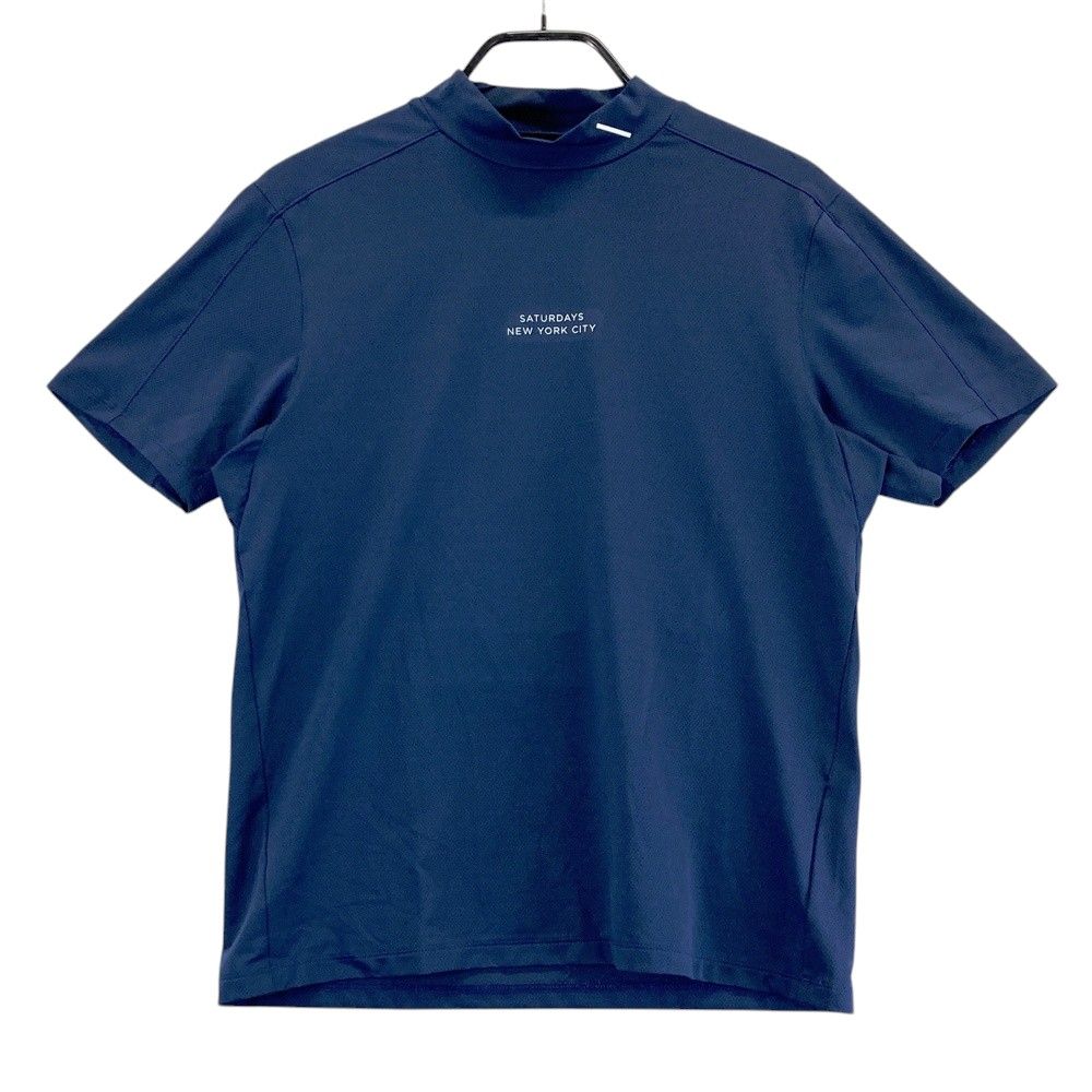 サイズ：S SATURDAYS GOLF サタデーズゴルフ モックネック 半袖Ｔシャツ ネイビー系 [240101478361] ゴルフウェア メンズ ストスト