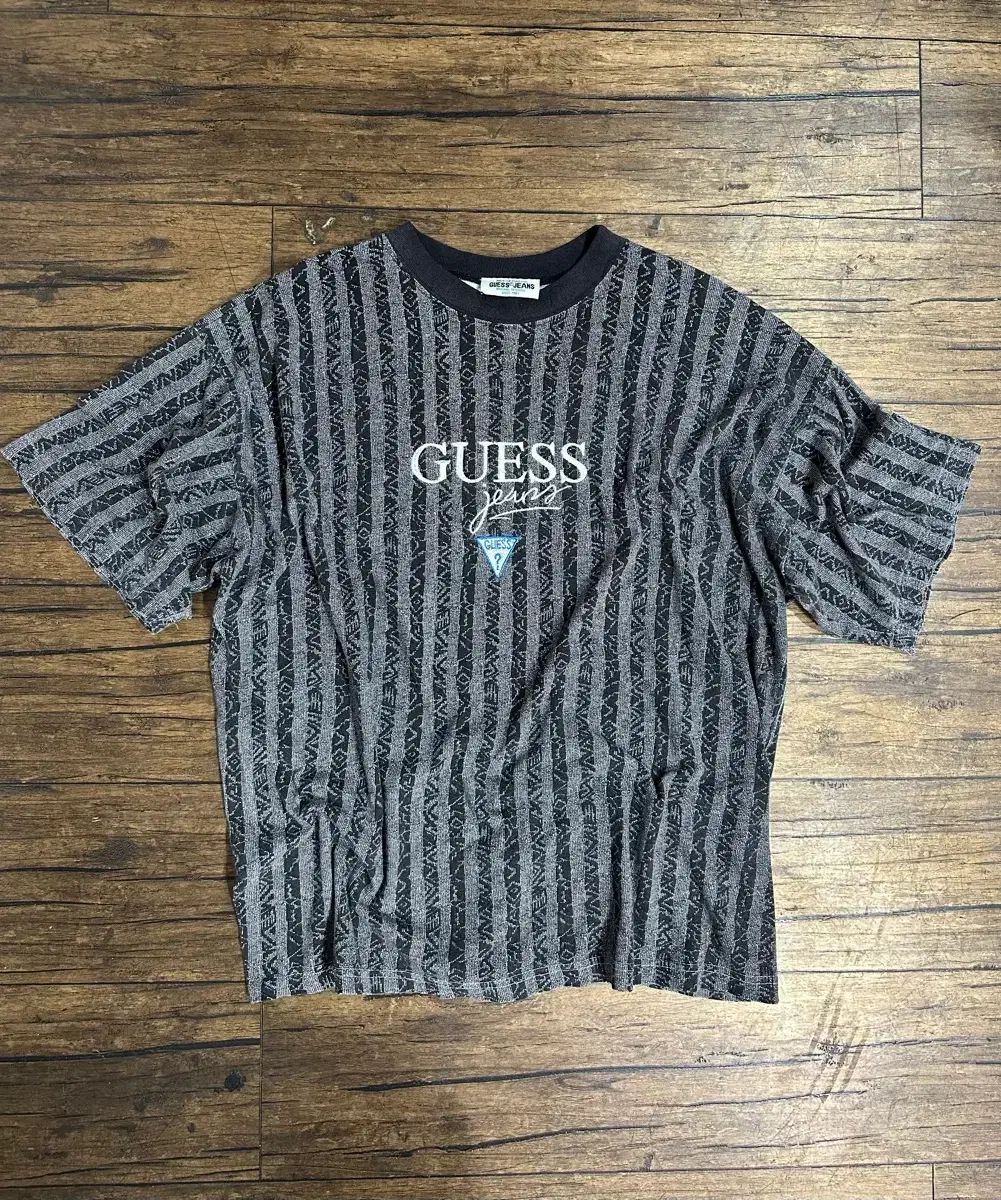 GUESS ジーンズ GUESS JEANS 90s ヴィンテージ ジャカード ビックロゴ XL