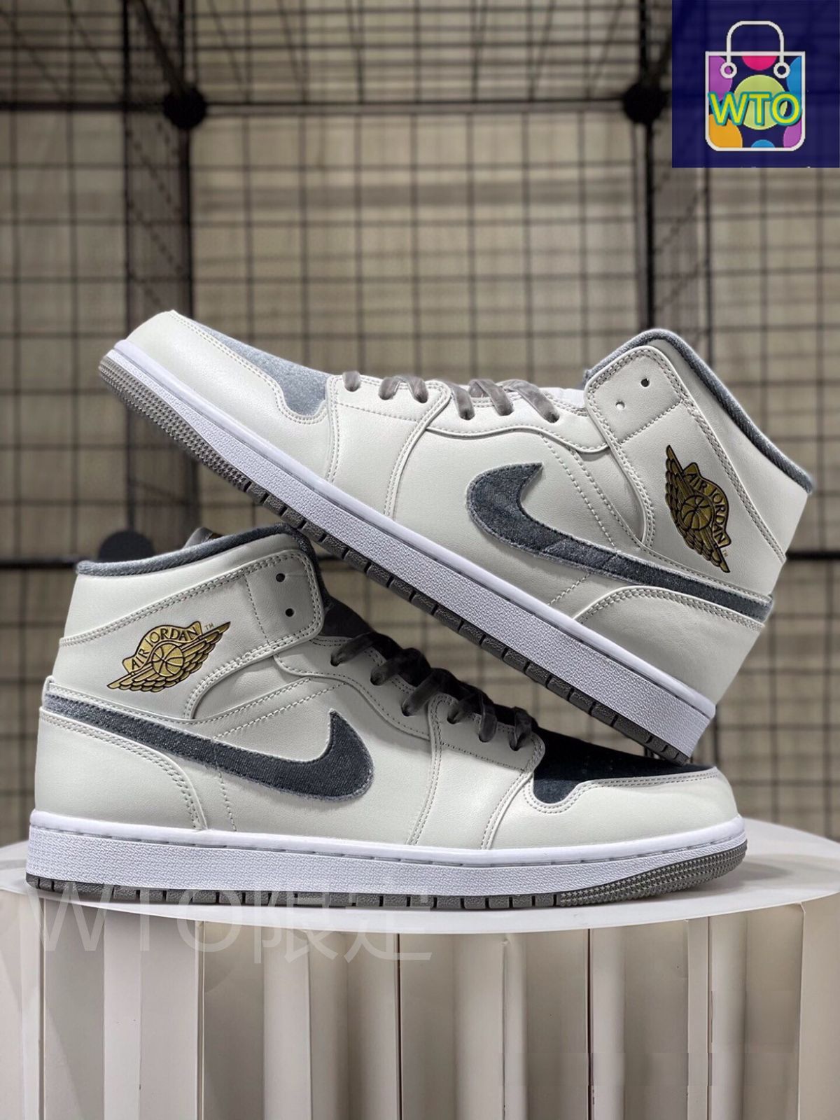 お値下げしました??即購入?? ナイキ スニーカー Air Jordan 1 Mid “Velvet Toe” 箱付-WTO輸入2-HU12