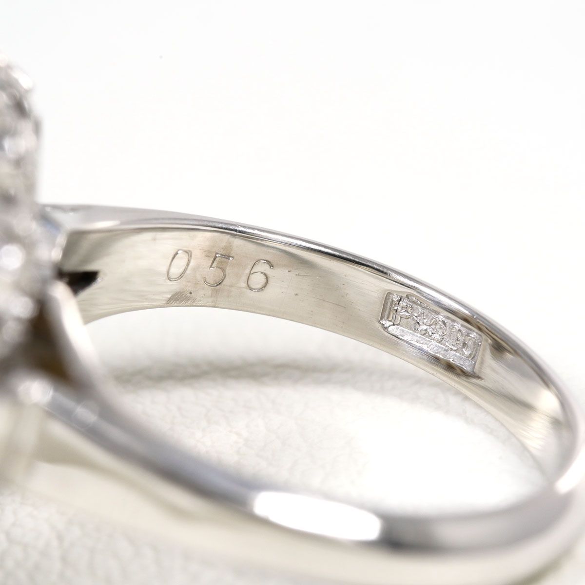 PT900/プラチナ リング・指輪 9号 南洋真珠 ダイヤモンド 0.56ct
