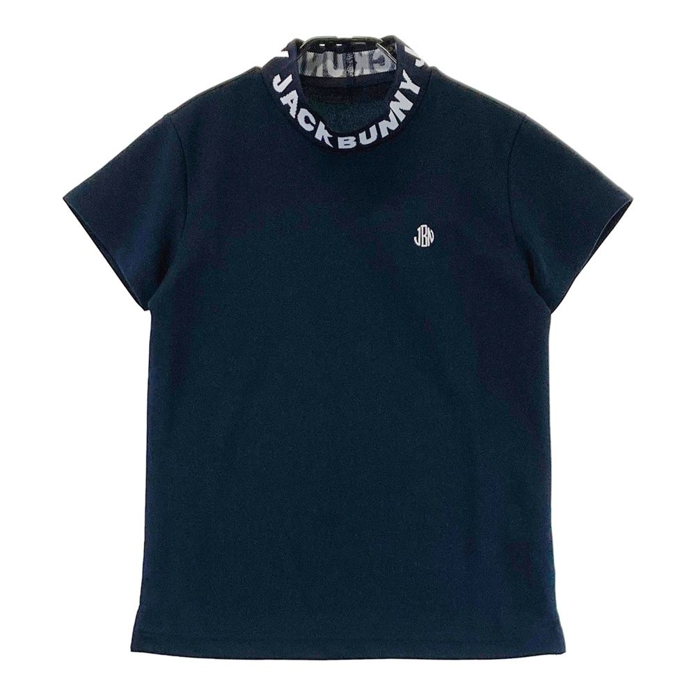 サイズ：0 JACK BUNNY ジャックバニー 2025年モデル ハイネック 半袖Tシャツ ネイビー系 [240101566687] ゴルフウェア レディース ストスト