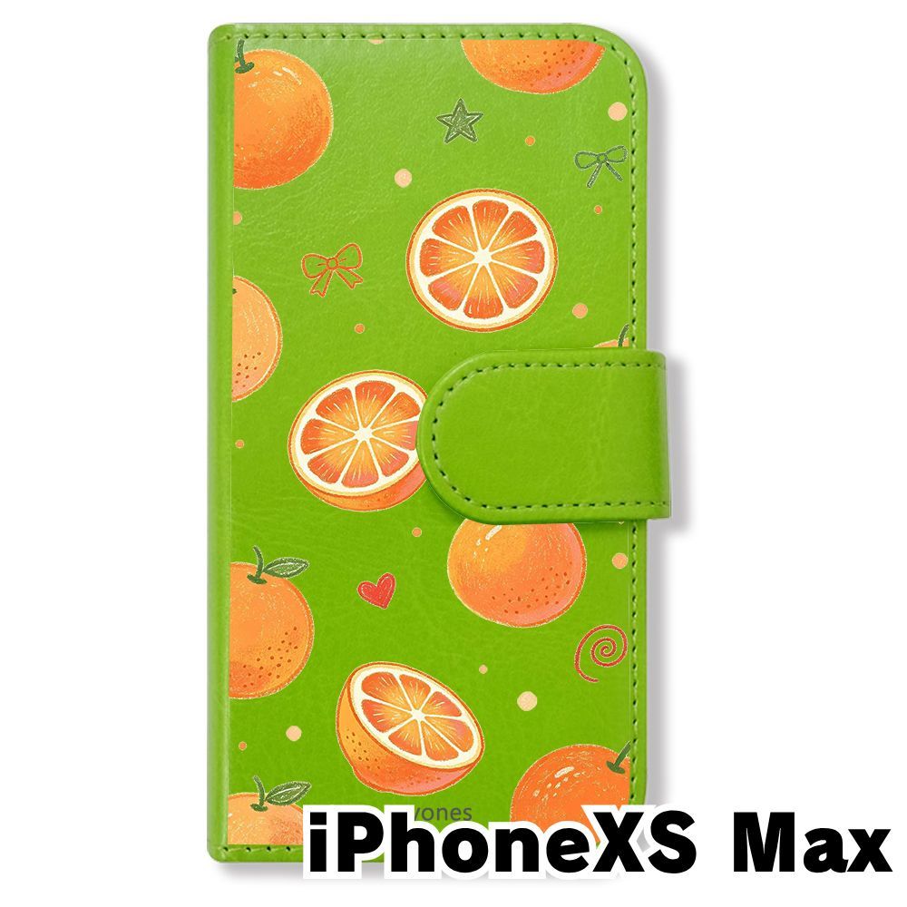 新品未使用】 iPhone XS Max 手帳型スマホ ケース (色：グリーン