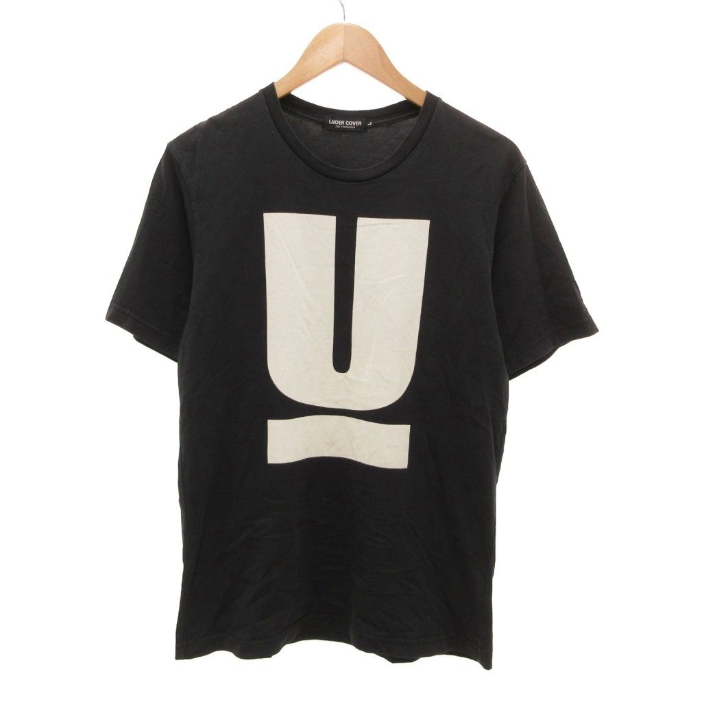 アンダーカバー UNDERCOVER TEE BASIC Tシャツ Uロゴ 半袖 L 黒 ブラック /JS ■GY12
