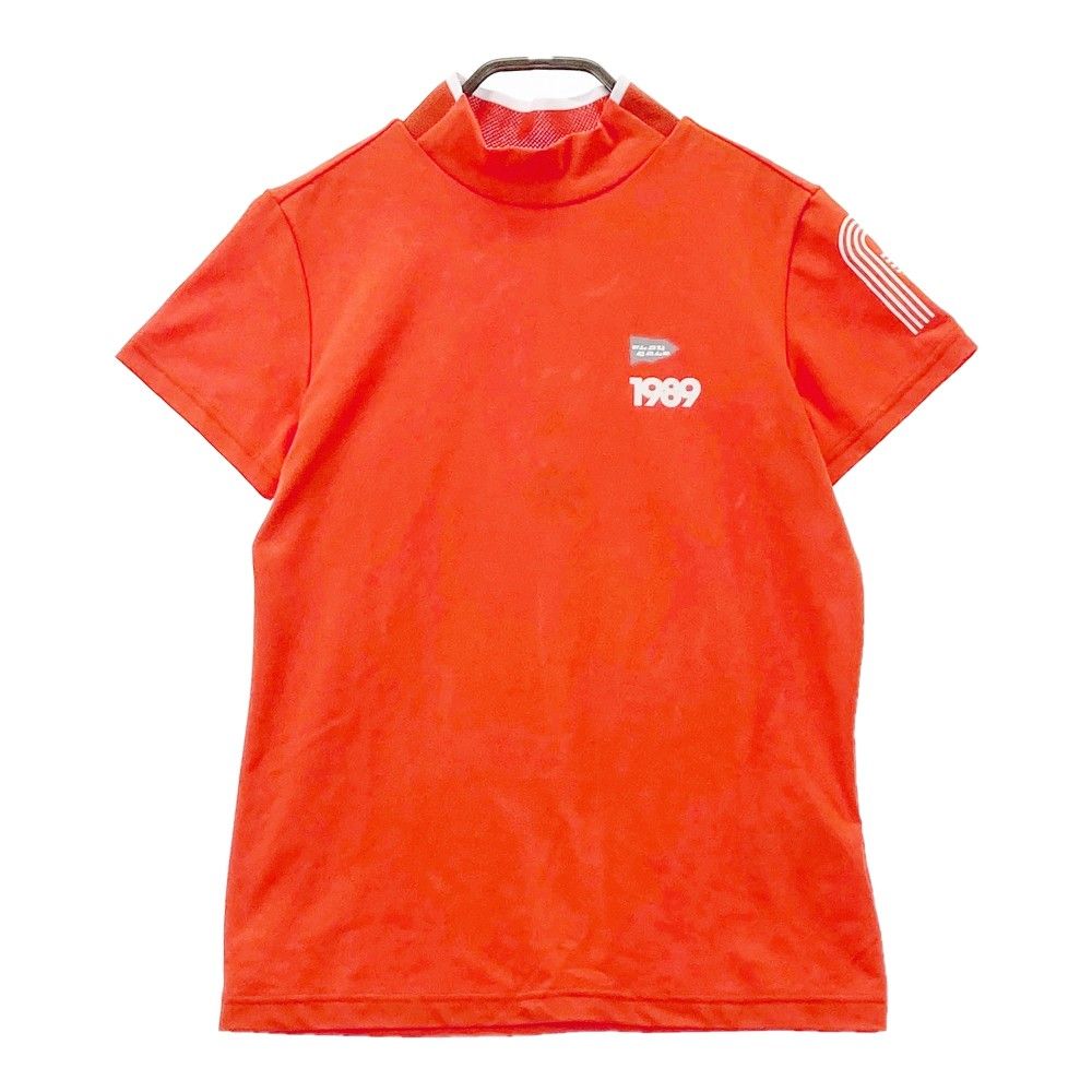 サイズ：0 PEARLY GATES パーリーゲイツ 2024年モデル ハイネック 半袖Tシャツ オレンジ系 [240101234422]# ゴルフウェア レディース ストスト