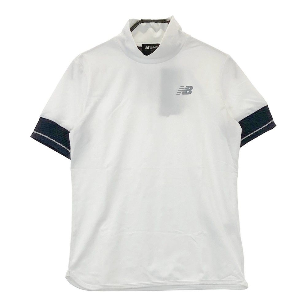 サイズ：0 NEW BALANCE ニューバランス 2024年モデル モックネック 半袖Tシャツ ホワイト系 [240101303376]# ゴルフウェア レディース ストスト