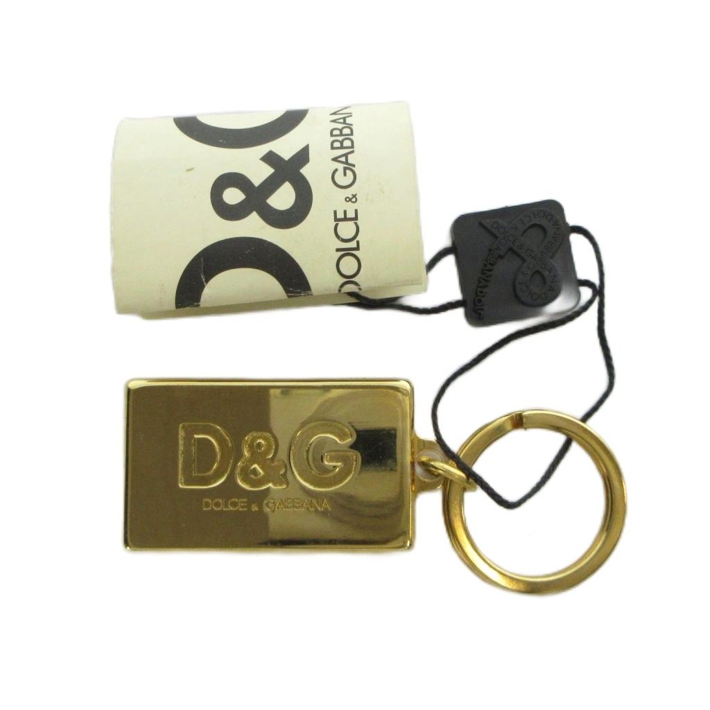ディー&ジー ドルガバ ドルチェ&ガッバーナ D&G キーリング キーホルダー チャーム タグ付き ロゴ ゴールド色 ■GY11 /MQ