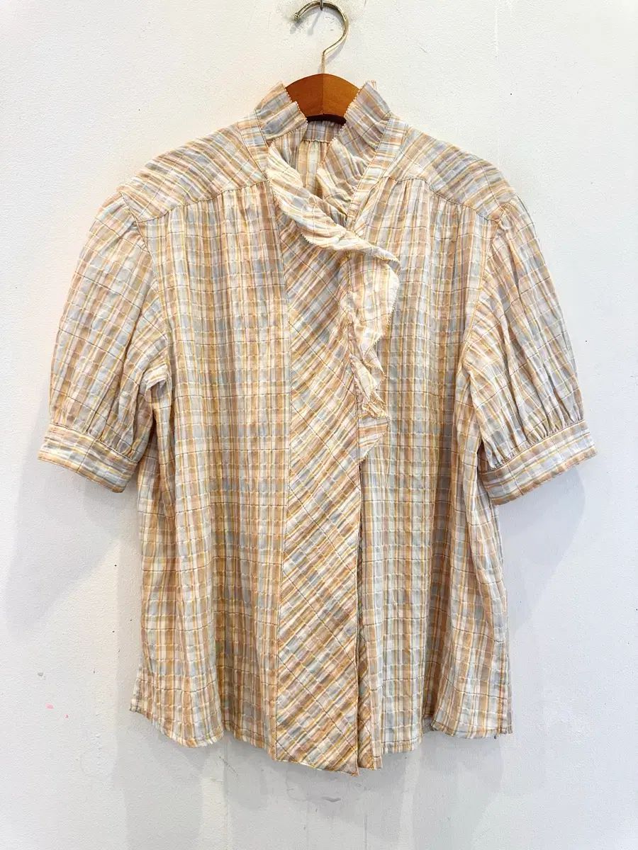 55 55반) The HANDSOME SJSJ エスジェイエスジェイ クリンクル ブラウス 出品