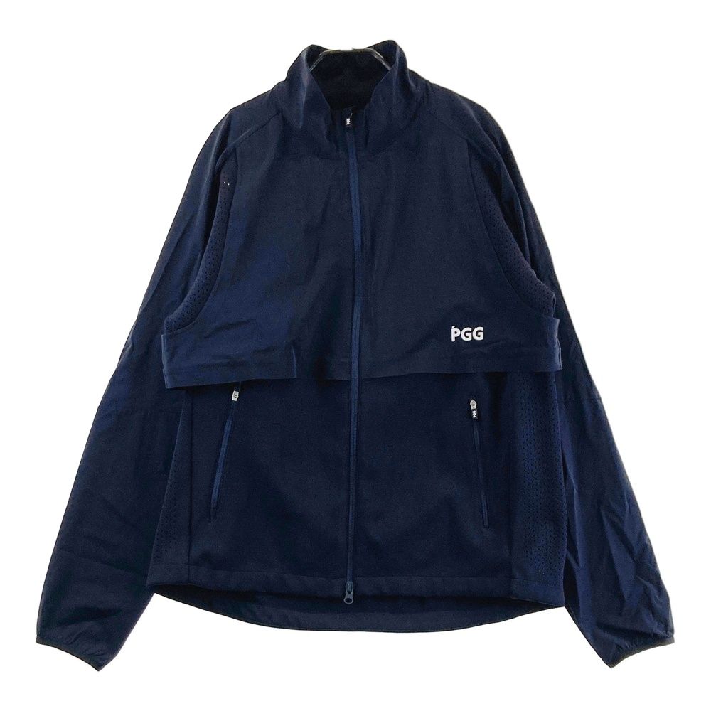サイズ：5 PGG PEARLY GATES パーリーゲイツ 2025年モデル 切替 ジップジャケット ネイビー系 [240101593318] ゴルフウェア メンズ ストスト