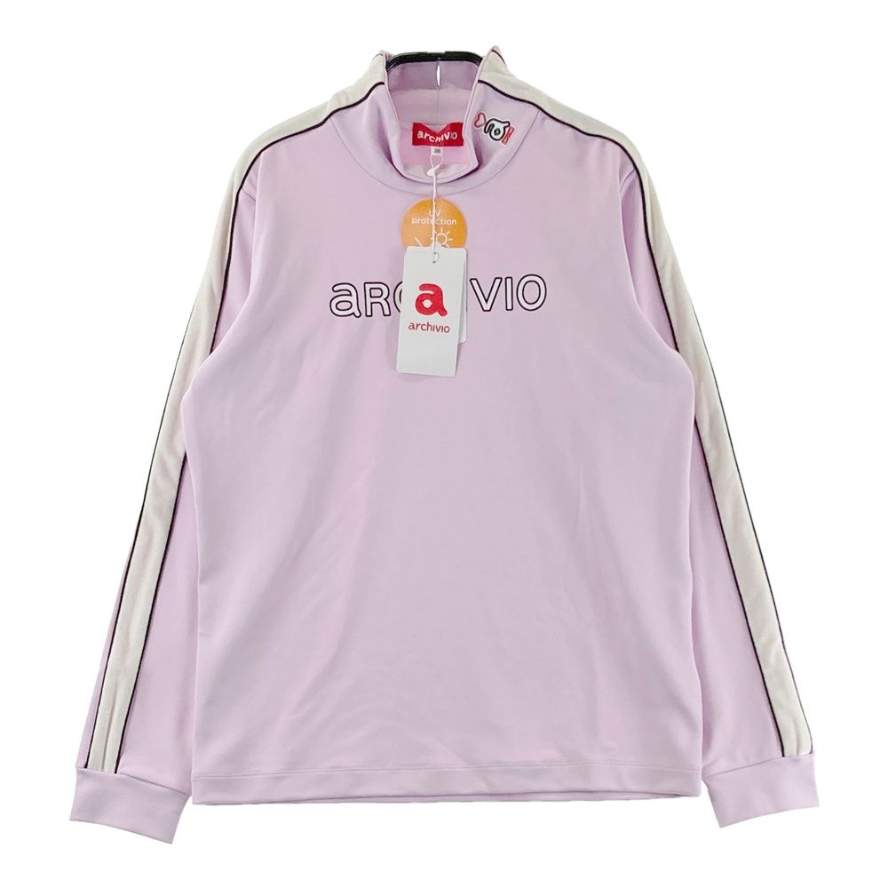 サイズ：38 ARCHIVIO アルチビオ 2023年モデル ハイネック 長袖Tシャツ ピンク系 [240101594575] ゴルフウェア レディース ストスト