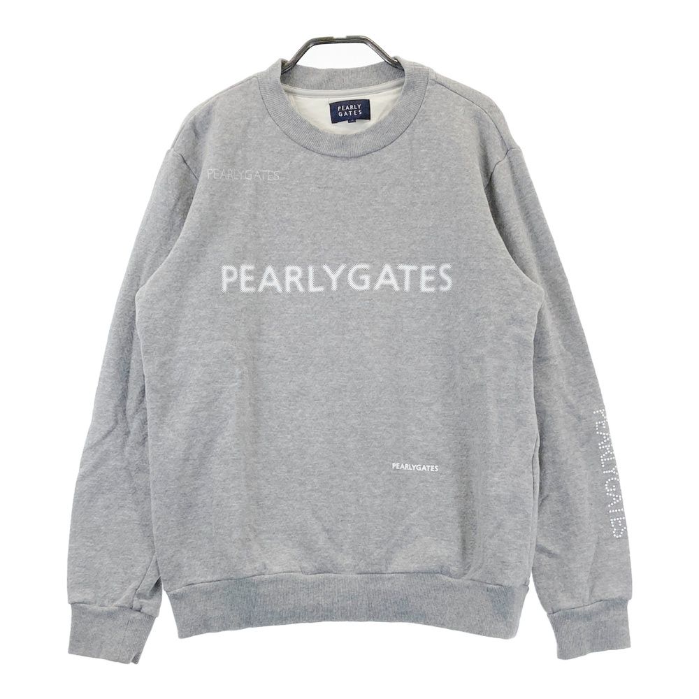 サイズ：4 PEARLY GATES パーリーゲイツ 2025年モデル スウェット トレーナー グレー系 [240101594712] ゴルフウェア メンズ ストスト